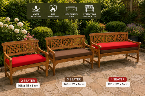 Bench cushions 4 seater - cushions, 3