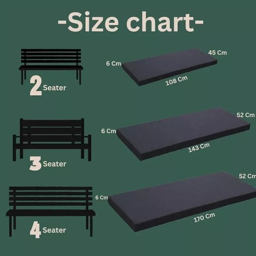 Outdoor bench seat - seat, cushion