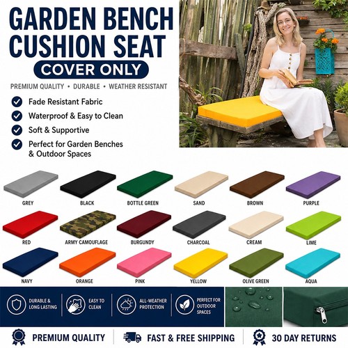 Waterproof bench cushion - bench, cover
